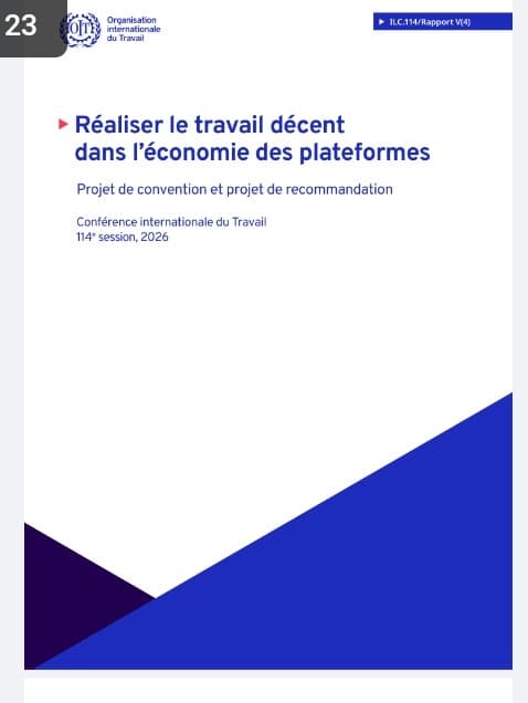 COMMISSION NORMATIVE SUR LE TRAVAIL DECENT DANS L'ECONOMIE DES PLATEFORMES